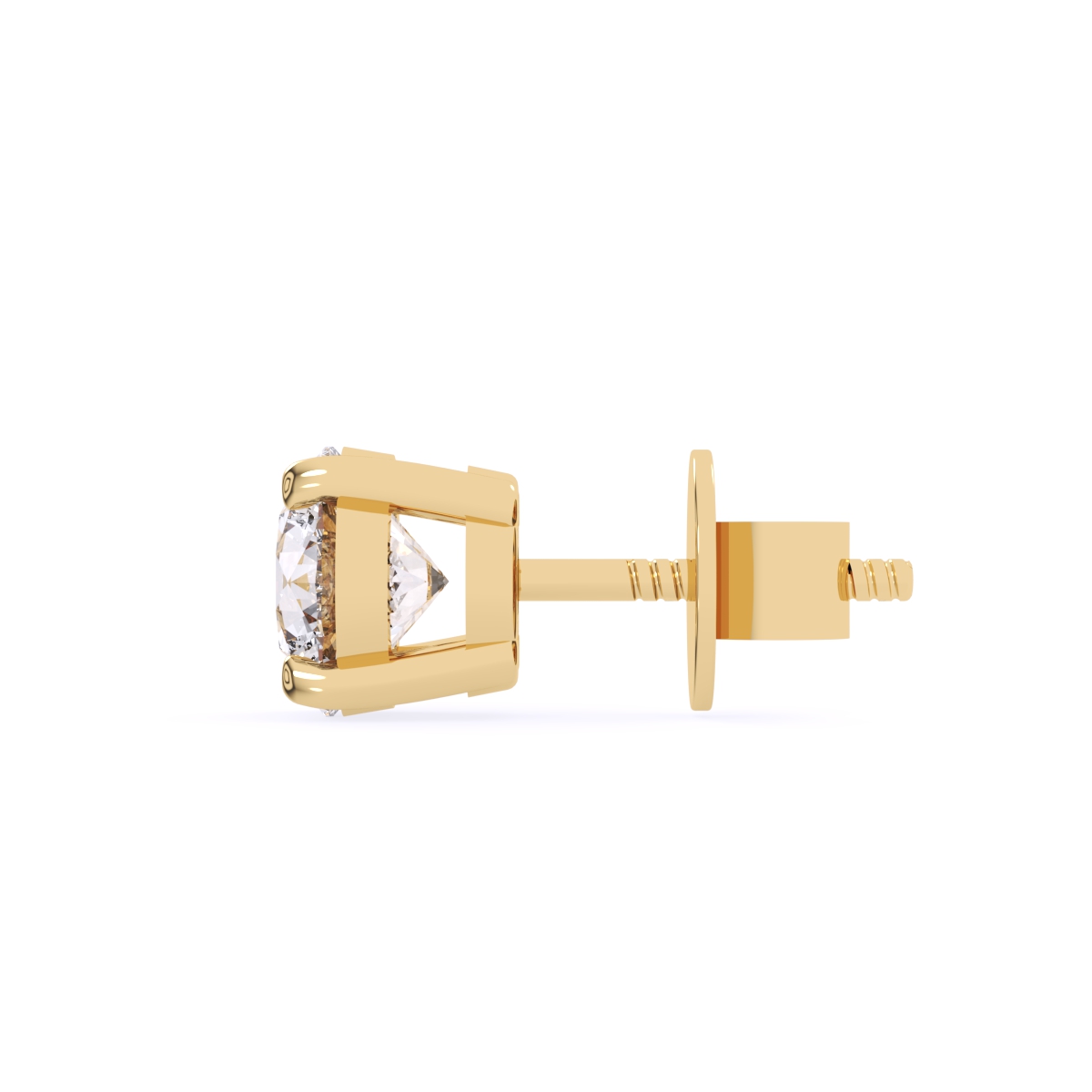 Forever One Round Solitaire Studs Earrings